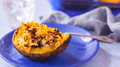 Chicken Stuffed Acorn Squash Recipe Food Com