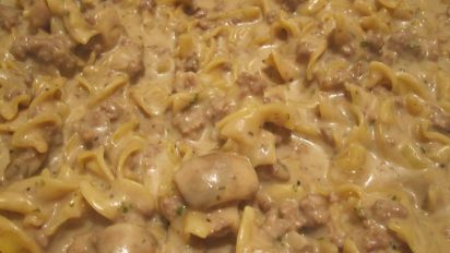 Easy Hamburger Stroganoff Recipe Food Com