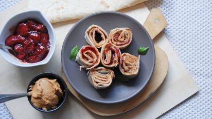 Peanut Butter And Jelly Wraps Recipe Food Com