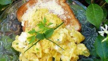 Herb Cream Cheese Scrambled Eggs Recipe Food Com