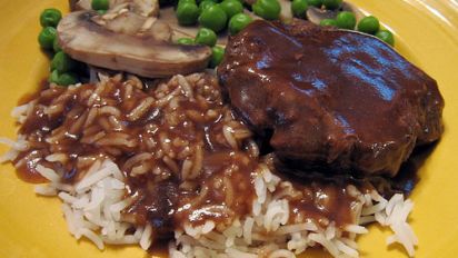 Easy Burgers With Rice Gravy Recipe Food Com <p>lean ground beef is cooked with italian seasonings like oregano, basil, parmesan and parsley, and then served on fill the leaves with a blend of lean ground beef and brown rice, and simmer them a cornbread batter covers a classic beef chili recipe with both ground beef and stewing beef, for a. easy burgers with rice gravy