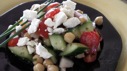 Garbanzo Bean Salad With Feta Cheese Recipe Food Com