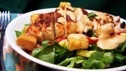 Southwestern Chicken Caesar Salad With Chipotle Dressing Recipe