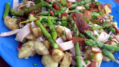 Spring Asparagus Ham And Potato Salad Honey Mustard Dressing