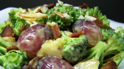 Broccoli Salad With Grapes Recipe Food Com
