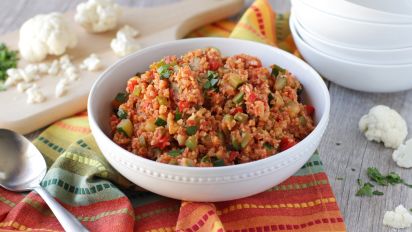 Low Carb Cauliflower Spanish Rice Recipe Food Com This spanish cauliflower rice vegan recipe is a great example! low carb cauliflower spanish rice