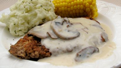 Chicken Fried Steak With Mushroom Gravy Recipe Food Com