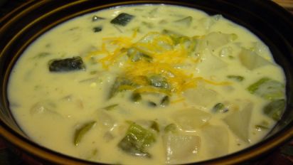 Merm S Potato Cheese Soup With Green Chilies Recipe Food Com