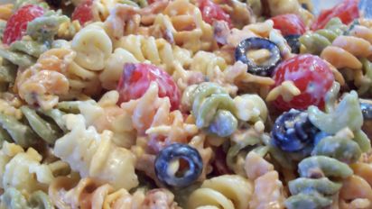 Ranch Pasta Salad With Bacon Recipe Food Com