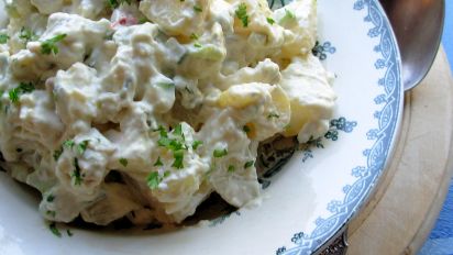 Potato Salad With Creamy Blue Cheese Dressing Recipe Food Com