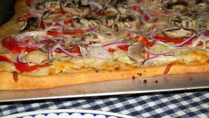 Pampered Chef 3 Cheese Garden Pizza Recipe Food Com