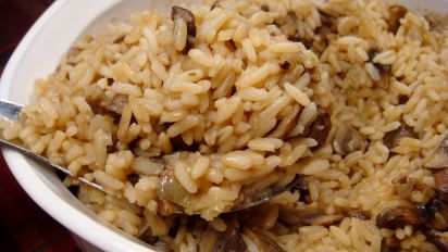 Rice With French Onion Soup And Beef Consomme Baked Onion Rice With Mushrooms Recipe Food Com