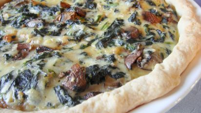 Spinach Mushroom Quiche Recipe Food Com