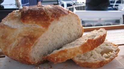 Almost no knead bread