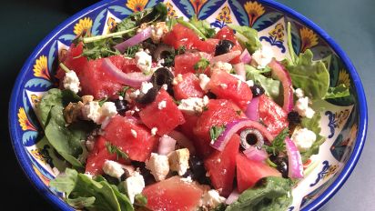 Amazing Watermelon Greek Salad With Feta Recipe Food Com