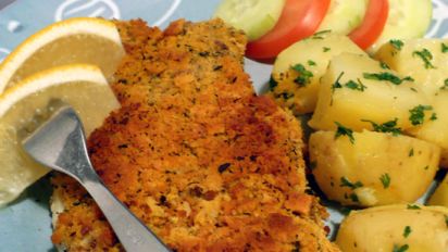Baked Cod With Crunchy Lemon Herb Topping Recipe Food Com