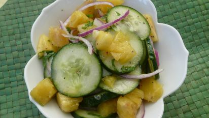 Cucumber And Pineapple Salad With Mint Recipe Healthy Food Com