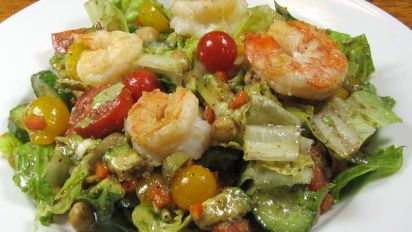 Mediterranean Salad With Shrimp Recipe Food Com