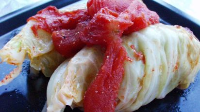Pigs In A Blanket Cabbage Pigs In The Blanket Aka Stuffed Cabbage Recipe Food Com
