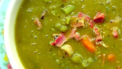 Green Split Pea And Bacon Soup Recipe Food Com