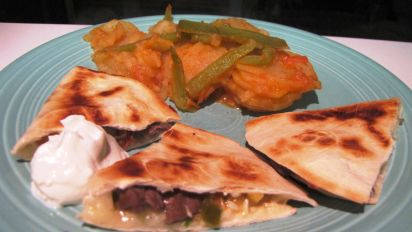 Steak Quesadillas With Hot Peach Salsa Recipe Food Com