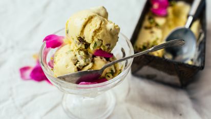 Bastani Persian Rose Water Saffron And Pistachio Ice Cream Recipe Food Com