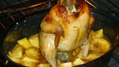 Chicken on the bottle