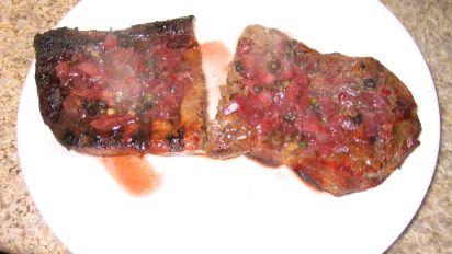 Elk Steaks With Green Peppercorn Sauce Recipe Food Com