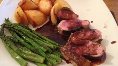 Grilled Duck Breasts With Red Wine And Orange Sauce Recipe Food Com Carve turkey and serve with grilled shallots and grapes and red wine gravy alongside. grilled duck breasts with red wine and orange sauce