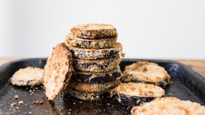 Crispy Baked Eggplant Aubergine Recipe Food Com