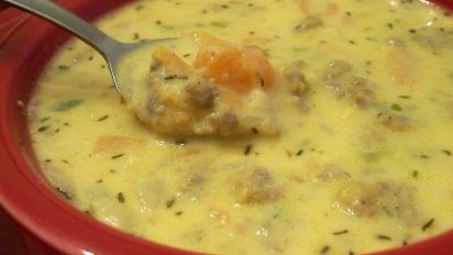 Sausage And Sweet Potato Chowder Recipe Food Com