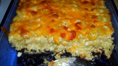 Baked Macaroni Pie With Cottage Cheese Recipe Food Com