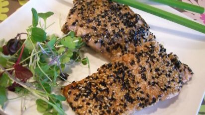 Sesame Crusted Salmon Recipe Food Com