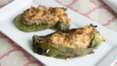 Poblanos Stuffed With Cheddar And Chicken Recipe Food Com