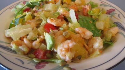 Shrimp Mango And Avocado Salad W Passion Fruit Vinaigrette