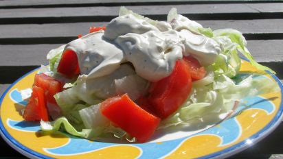 Nif S Creamy Garlic Salad Dressing Recipe Food Com
