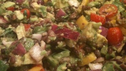 Mediterranean Avocado And Black Bean Salad Recipe Food Com