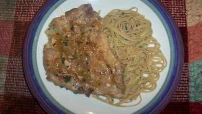 Pork chops and pasta
