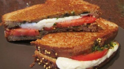 Tomato Mozzarella Pesto Panini Recipe Food Com