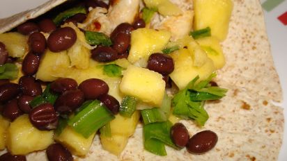 Cilantro Lime Chicken Tacos With A Mango And Black Bean Salsa