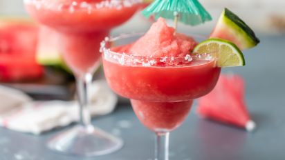 Frozen Watermelon Margarita Recipe Food Com A good frozen margarita recipe is all about getting that perfect pureed frozen texture. frozen watermelon margarita