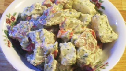 Roasted Red Pepper Potato Salad Vegan Recipe Food Com