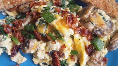 Bacon Spinach And Egg Scramble Recipe Food Com