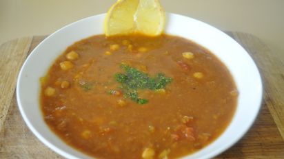 Harira Chickpea And Lentil Soup Recipe Food Com When the day calls for soup but your schedule doesn't, look to an assertive ingredient that doesn't require hours of simmering to extract. harira chickpea and lentil soup