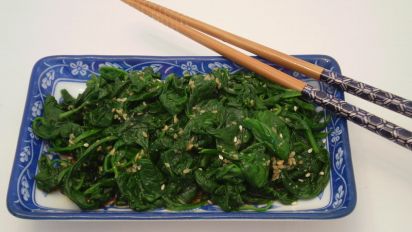Gomae Japanese Style Spinach Salad Recipe Australian Food Com Place spinach onto serving bowls and drizzle the dressing onto the spinach, then add reserved sesame seed as garnish. gomae japanese style spinach salad