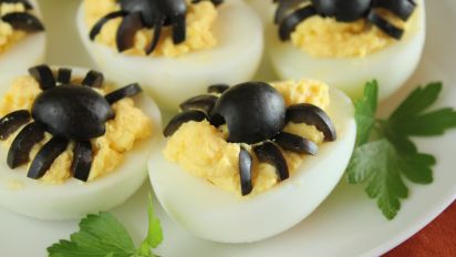 Spider Deviled Eggs Recipe