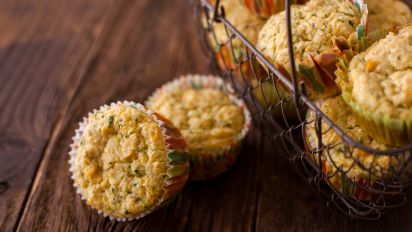 Zucchini And Corn Muffins Recipe Food Com These muffins can be individually wrapped and frozen. zucchini and corn muffins