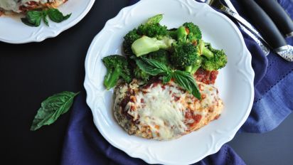 Easy Baked Chicken Parmesan No Breading Recipe Food Com