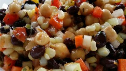 Black Bean And Garbanzo Salad Recipe Food Com