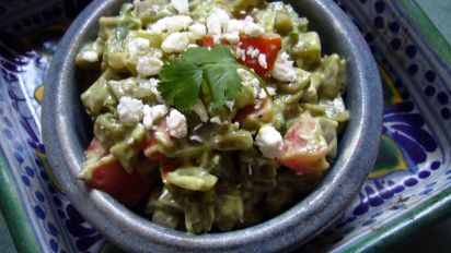 Cactus Salad With Avocado Dressing Nopales Recipe Food Com